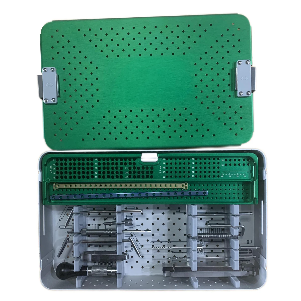 

Veterinary Orthopedic Implant Surgical Instruments Small Animal Pet Dog Cat Titanium 4.0 mm Alps Locking Plate instrument kit