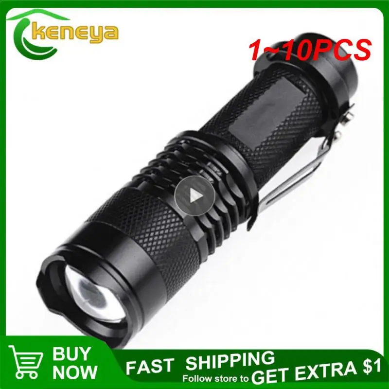 

1~10PCS UV Flashlight 365/395nm Portable Mini Ultraviolet Waterproof Zoomable Violet Light Pet Urine Scorpion Detector UV