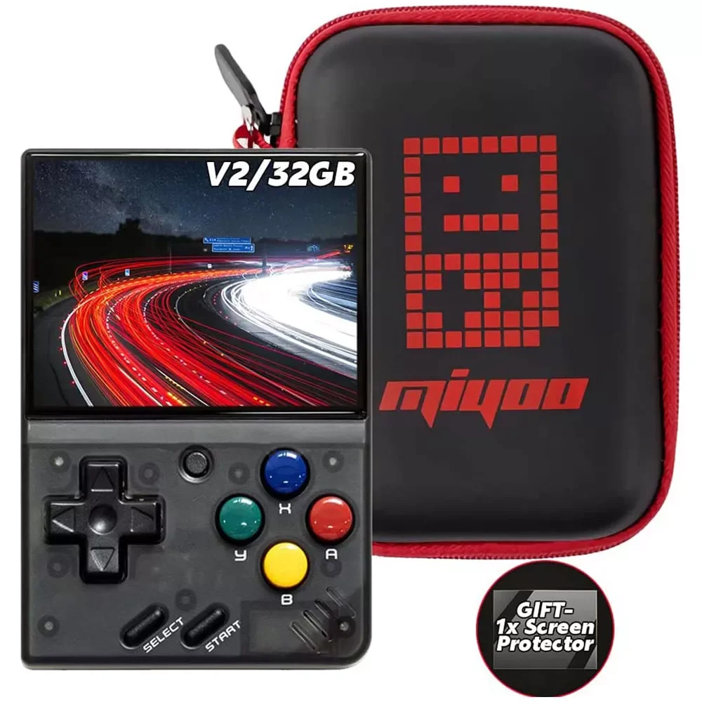 

Mini V2 Portable Retro Handheld Game Console 2.8Inch IPS Screen Video Game Consoles Linux System Classic Gaming Emulator