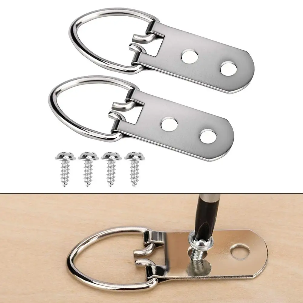 10/50 шт. D-образное кольцо фоторамка вешалка крючок подвесное зеркало для масляной