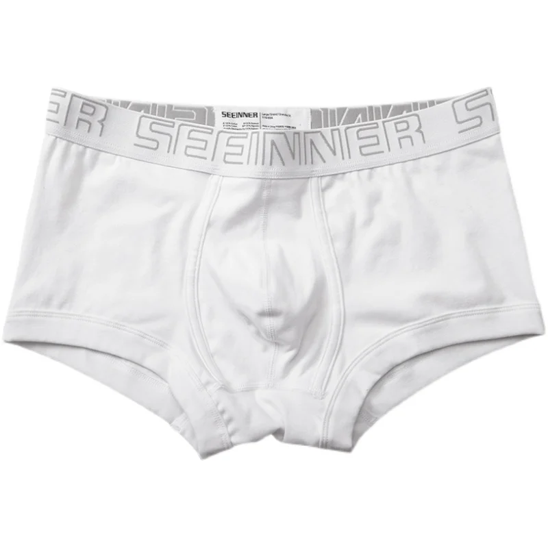 3Pcs/Lot Sport Basketball Men's Pure Cotton Simple Waist Boyshort Underwear Boxers Shorts Trend Underwear For Young Students