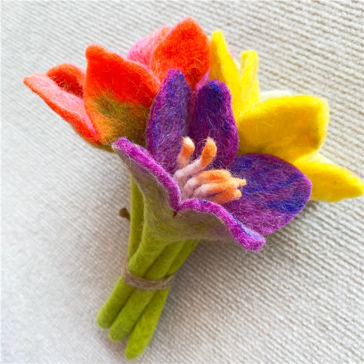 

Creative DIY Handmade Wool Felt Imitation Decoration Felt Imitation Flower for Gift Flower Bouquets Decor Crafts Materials