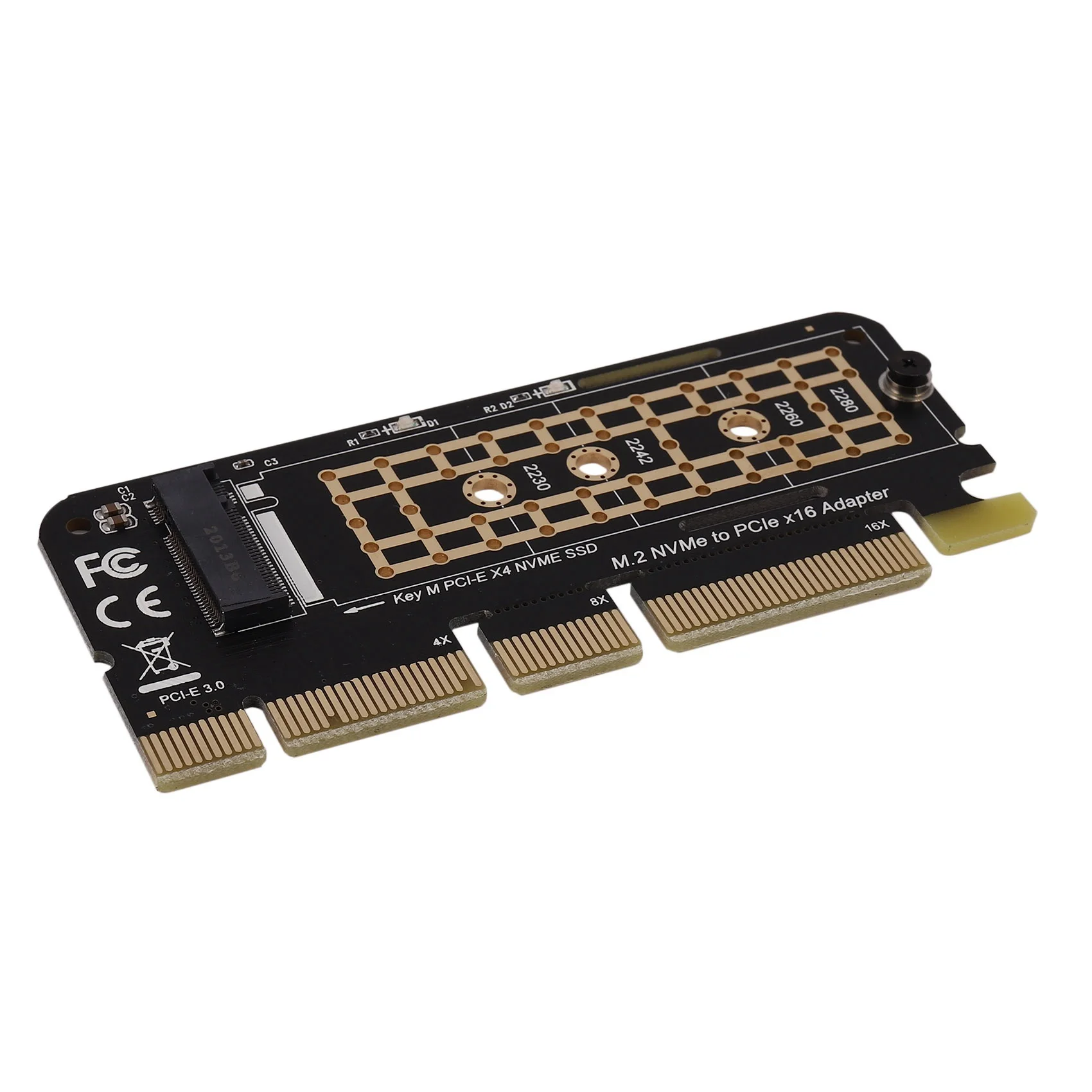 Карта конвертера M.2 NVMe SSD в PCI-E X16 NGFF M-Key PCIe PCI-Express X4/X8/X16 HDD адаптера твердотельного