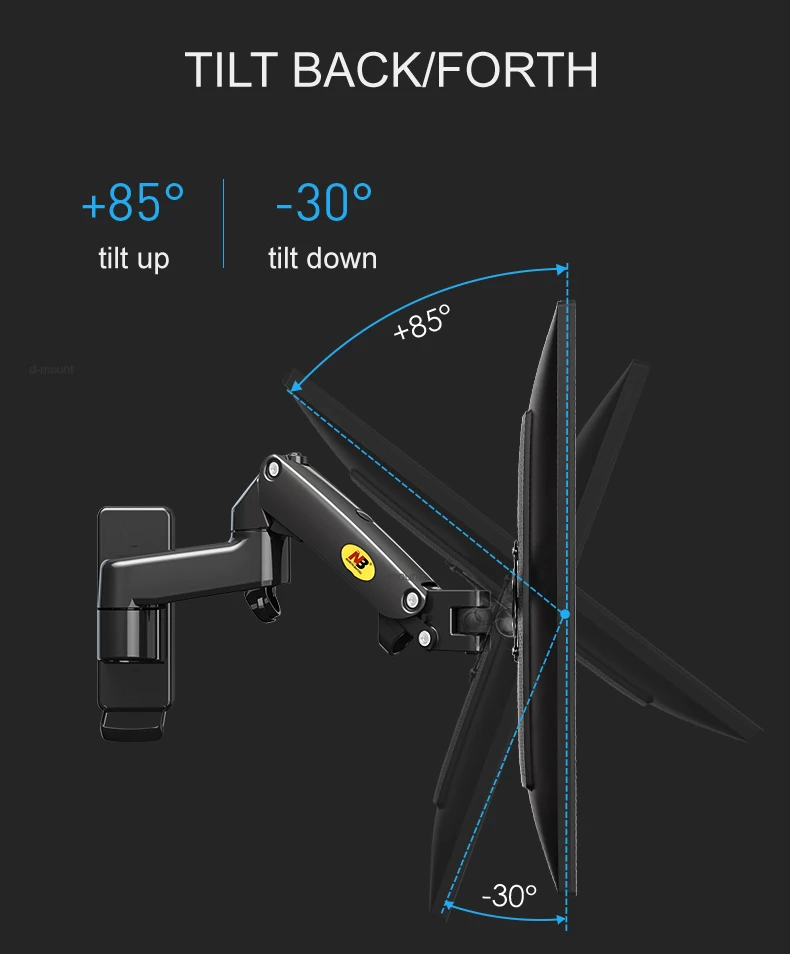 Настенный кронштейн NB F150 для монитора 17-35 дюймов алюминиевый держатель