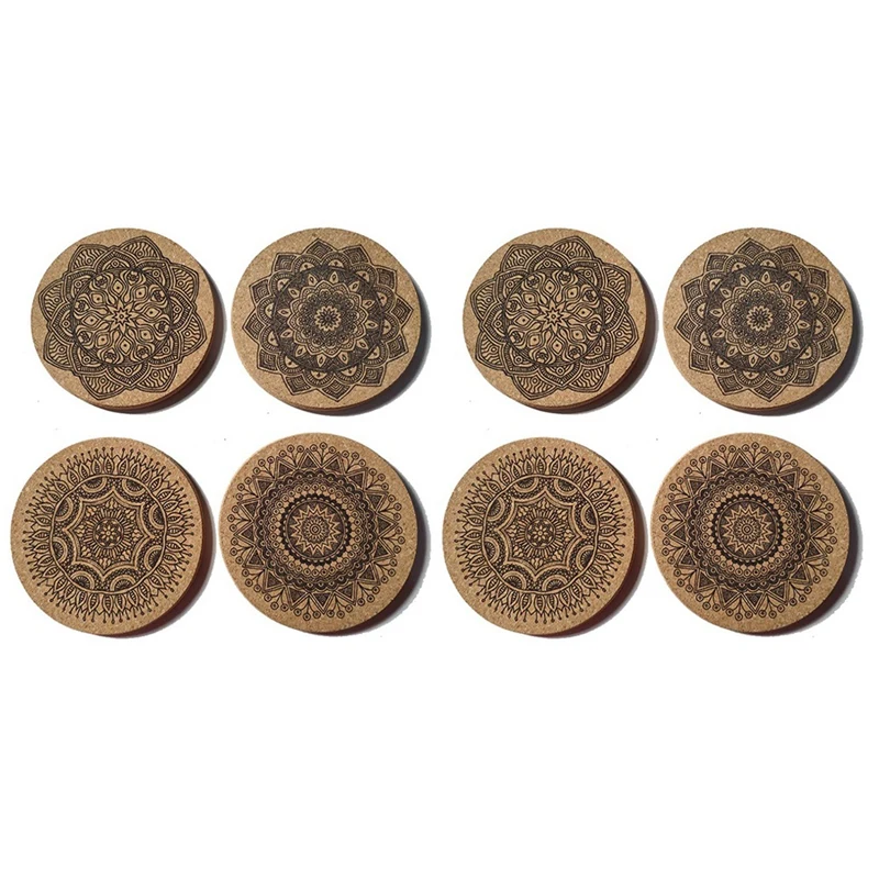

Extra Thick Cork Coasters With Holder,Farmhouse Coasters For Coffee Table Heat-Resistant Coasters For Drinks 8 Pcs