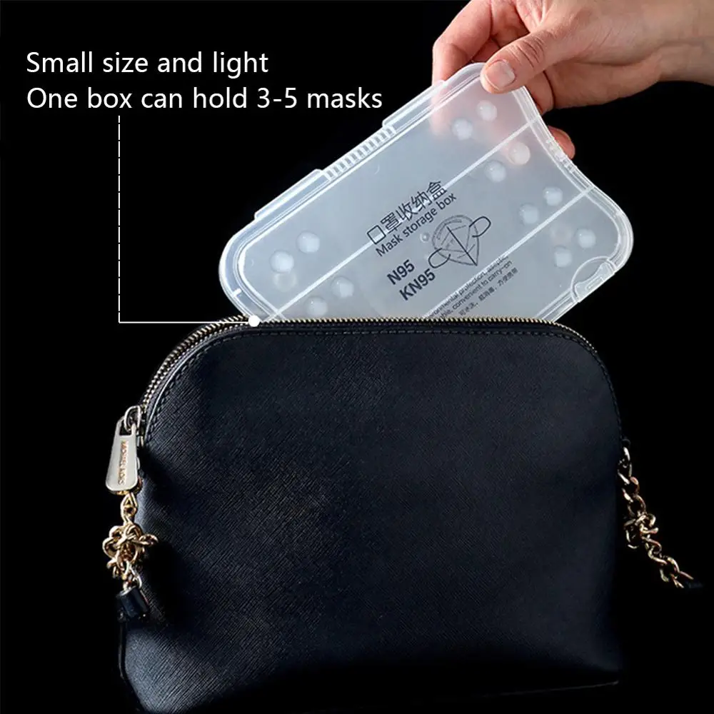 Пылезащитная пластиковая портативная коробка для маски рта KN95 N95 одноразовая