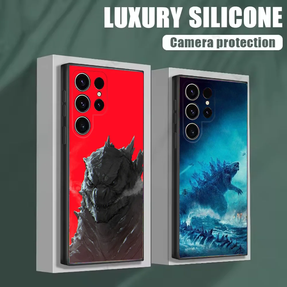 Чехол для телефона Japanese-Monster-G-Godzilas-S Samsung S25 S24 S21 S22 S23 S30 Ultra S20 Plus Fe Lite Note 10 черный