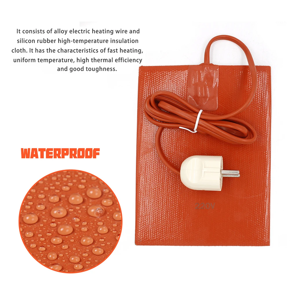 110 В 220 масляный бак двигателя коврик гибкая водонепроницаемая нагревательная
