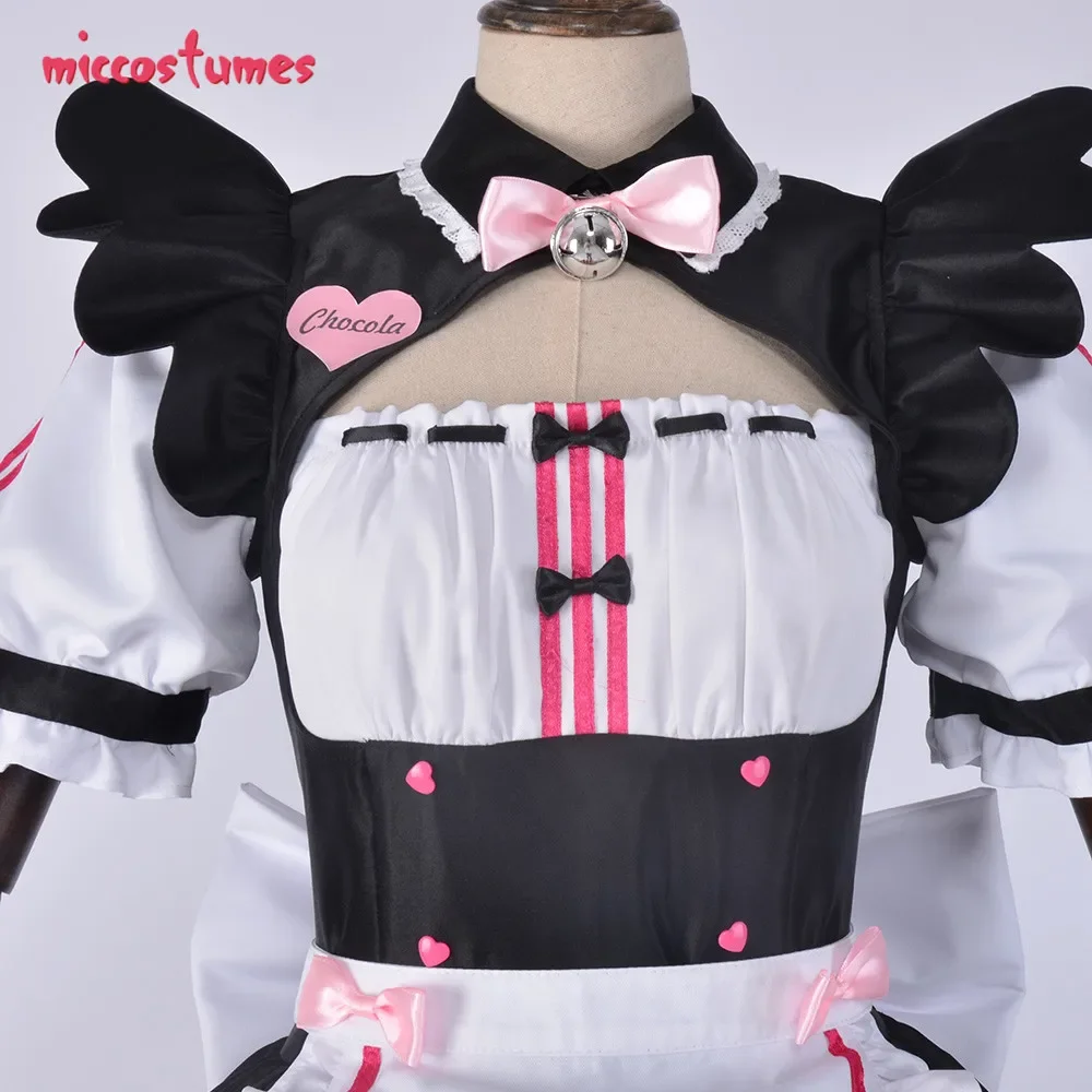 Женский костюм для косплея Nekopara Chocola платье горничной с фартуком подъюбник