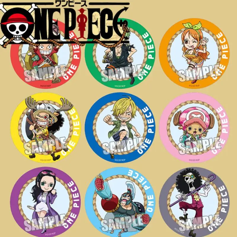 

Cute One Piece Anime Figure Monkey D. Luffy Roronoa Zoro Nami Usopp Vinsmoke Sanji Tony Chopper Animation Badge Badge