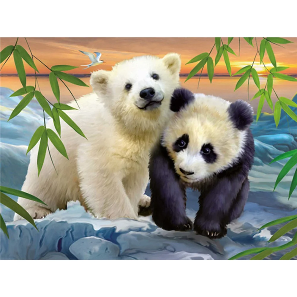 

Diamond Painting Panda Full Square Round Sale 5D Diamond Embroidery Mosaic Animal Bear Craft Kit Home Decor