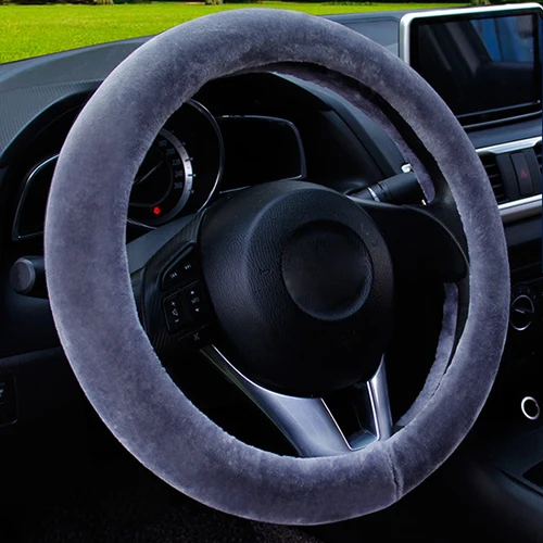 

Car Handle Cover Natural Soft Automobile Steering Wheel Cover Protecting Apply To 37-38cm Diameter Belt Handle Cover