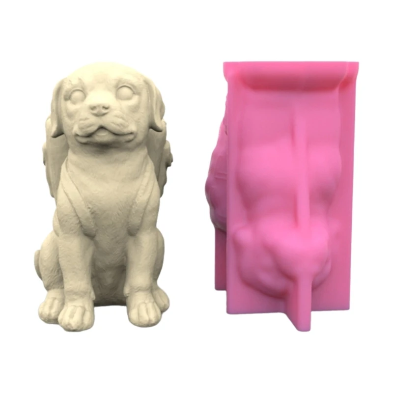 

E0BF силиконовые формы для рукоделия 3D форма для цветочного горшка в форме собаки бетонная форма DIY формы для ваз силиконовый