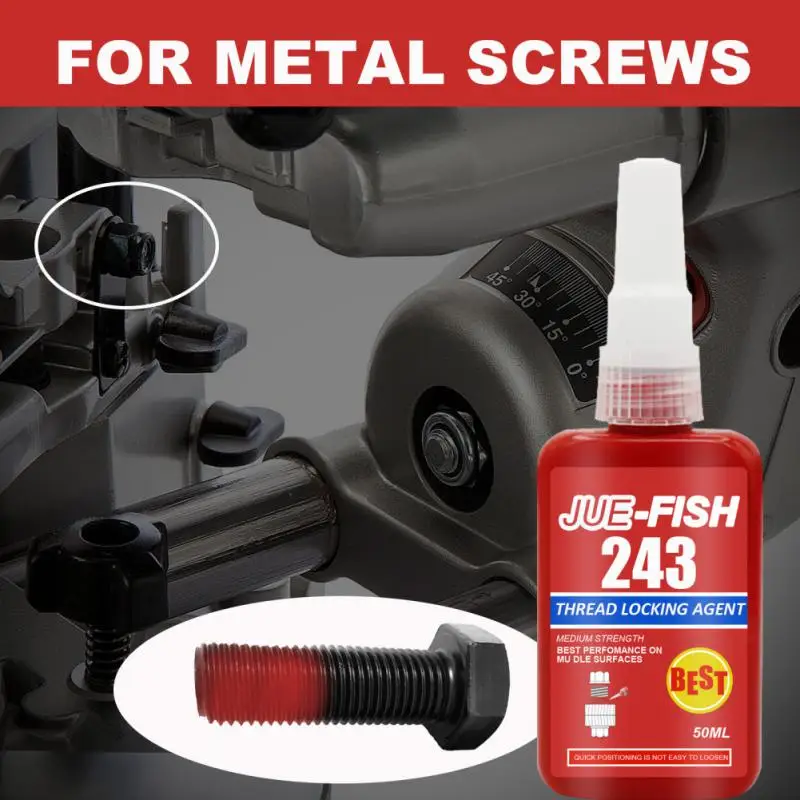 

50ml Screw Glue Thread Locking Agent 243 Anaerobic Adhesive Resistance Fast Curing Dropshipping Glue Oil Anti-slip Caulk Sealers