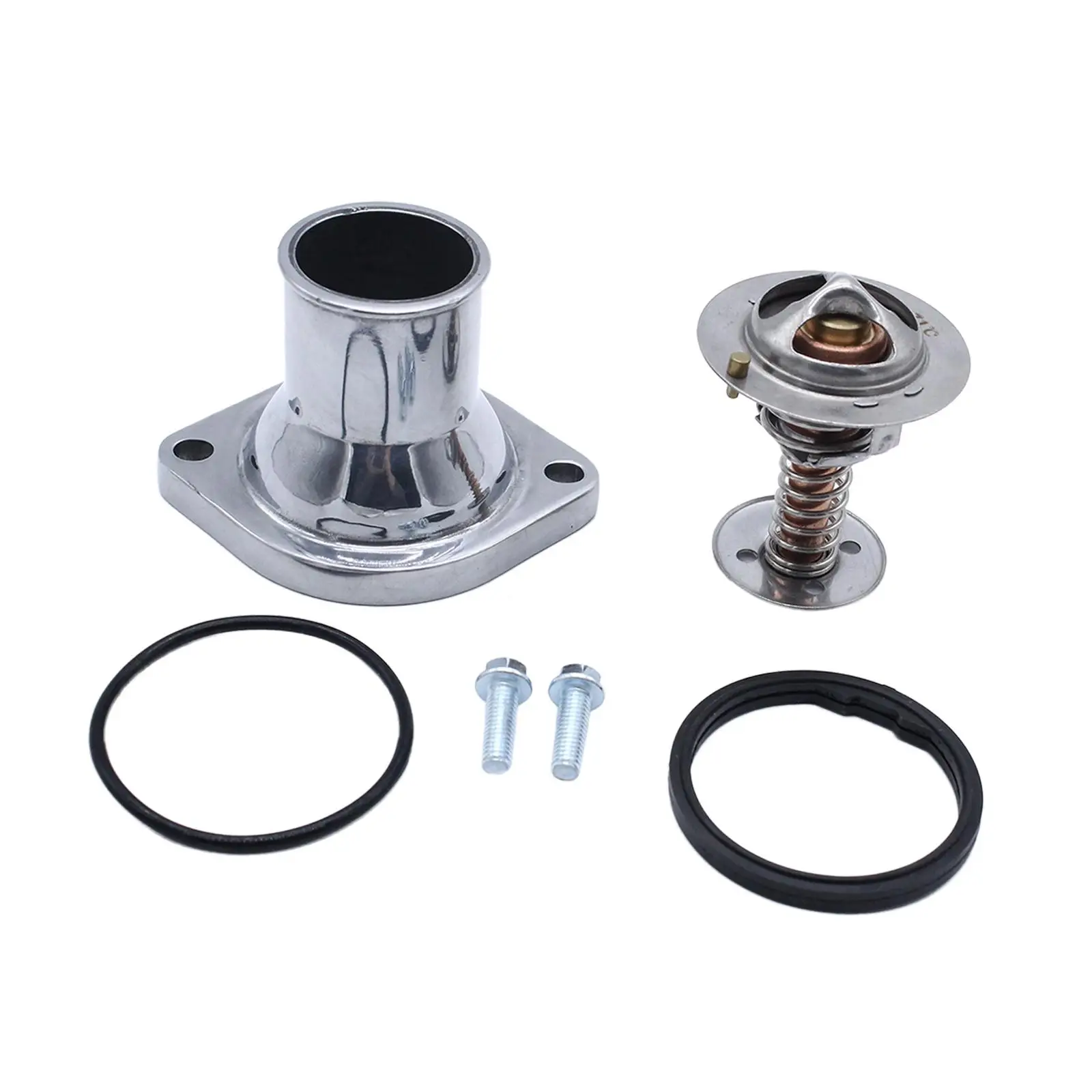 Water Neck Thermostat Kit Straight -Up LS Assembly for Chevy Silver Kits Auto Parts Engine Cooling |