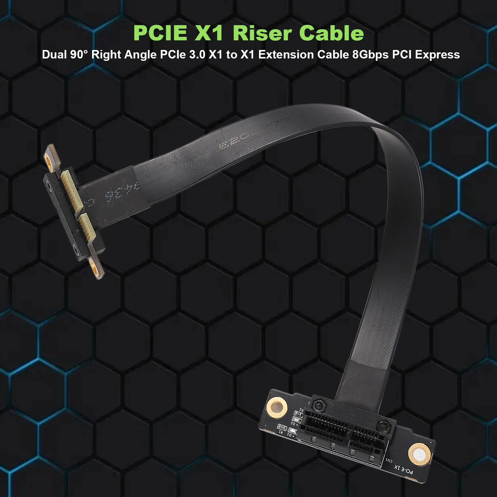 Кабель расширения PCIE X1 двойной 90 градусов PCIe 3 0 на 8 Гбит/с PCI Express 1X карта 20 см