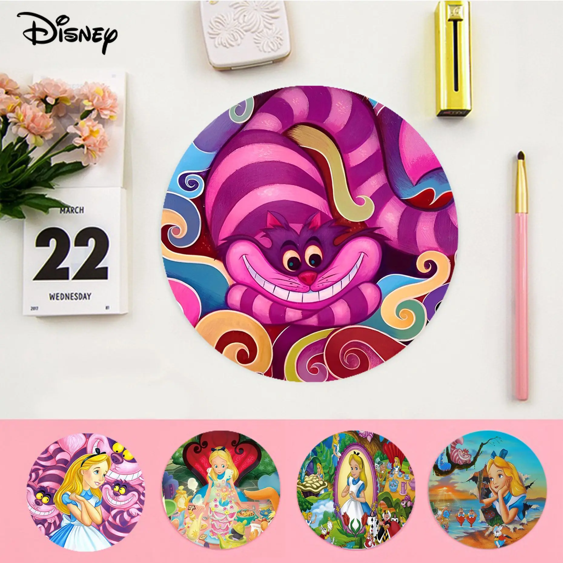 

Круглый коврик для мыши «Алиса в стране чудес»