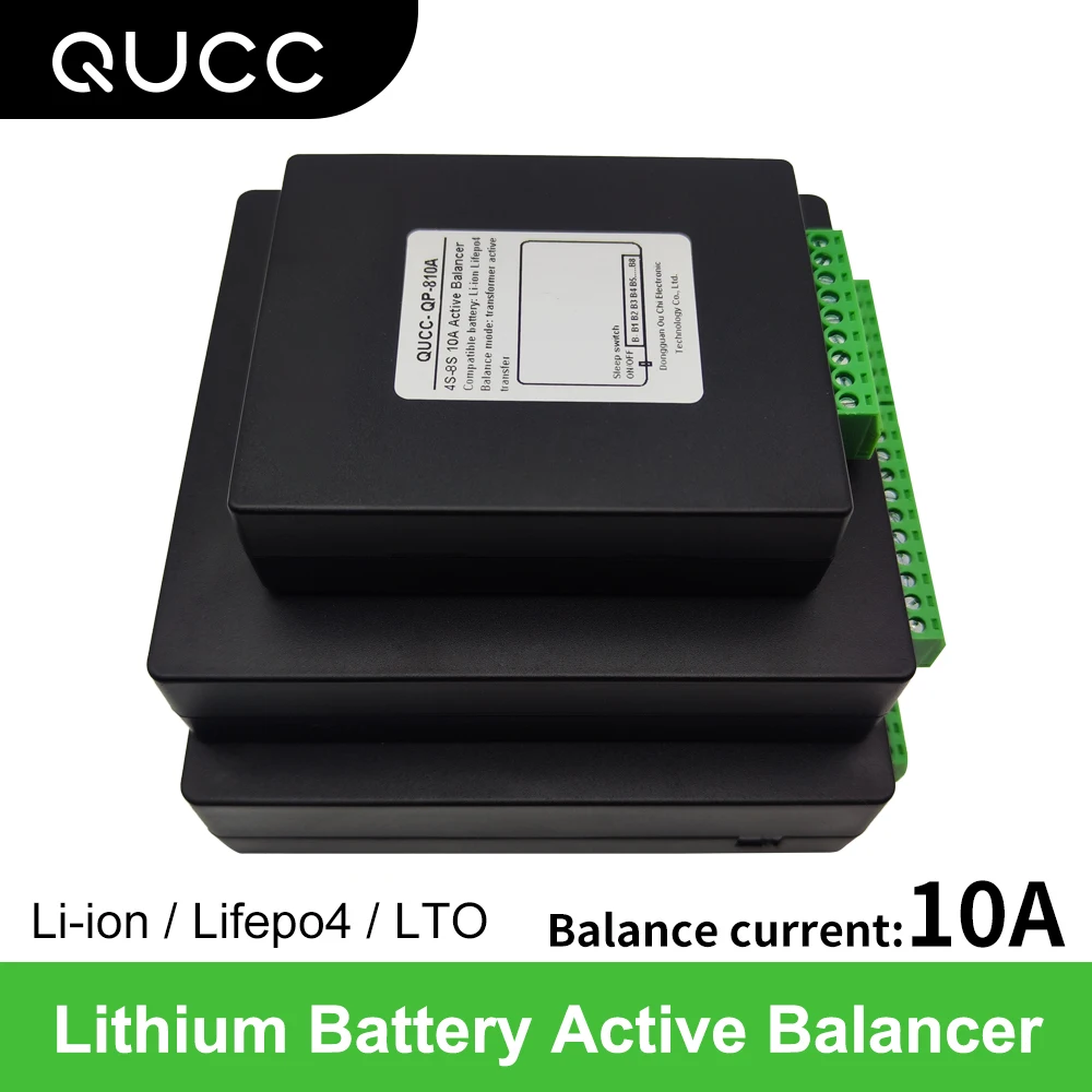 Qucc Lifepo4 4S 8S 13S 14S 16S 20S 24S 10A активный стабилизатор 50A 100A 150A 200A 300A Высокая емкость
