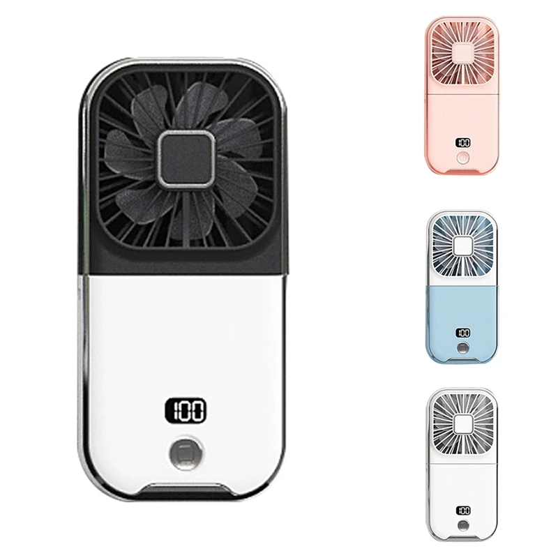 

3 In1 Fan Portable Fan 3000Mah Multifunctional Folding Fan Mobile Phone Bracket Charging Treasure Fan For Office A