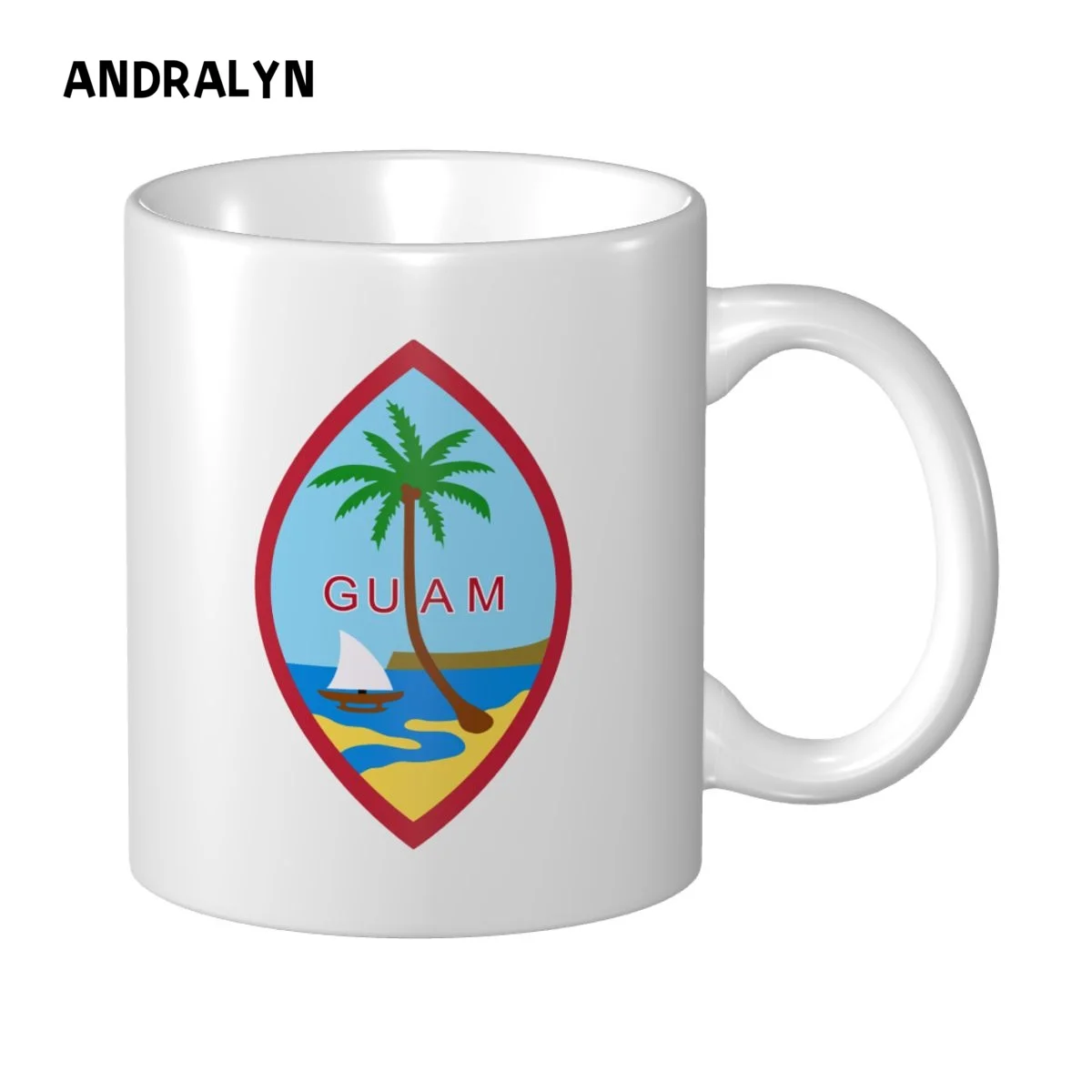 

Flag Of Guam State 10oz Ceramic Mug Personalized Print Picture Photo LOGO Text