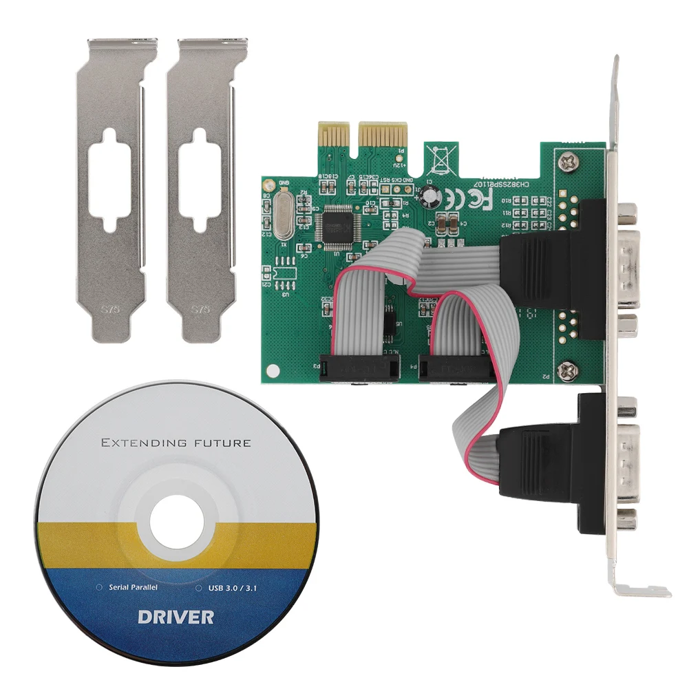 

2 порта, 2 внешних интерфейса, серийный Порт COM-PCI-E pci Express, адаптер, конвертер PCI
