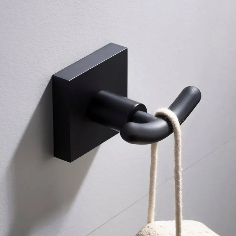 

Double Towel Hooks, Matte Black