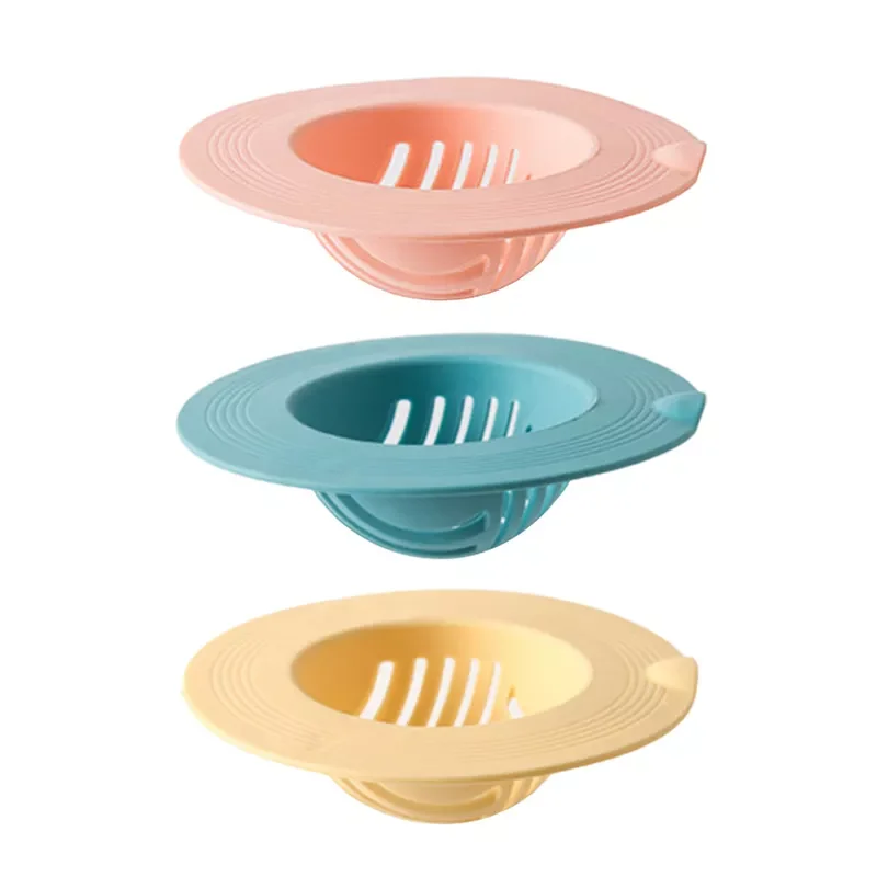 

Sink Drain Filter Silicone Wheat Straw Filter Mat Bathroom Hair Catcher Stopper Trapper Drain Hole Filter Colanders Tool