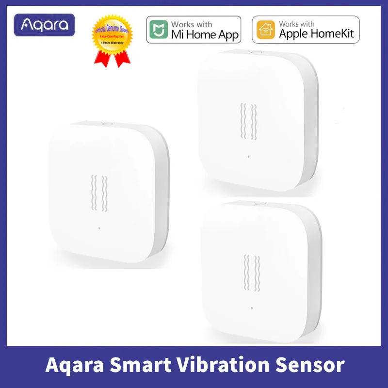 Aqara Smart Vibration Sensor Zigbee Motion Shock Sensor Detection Alarm Monitor Built In Gyro For Home Safety For Xiaomi MI home