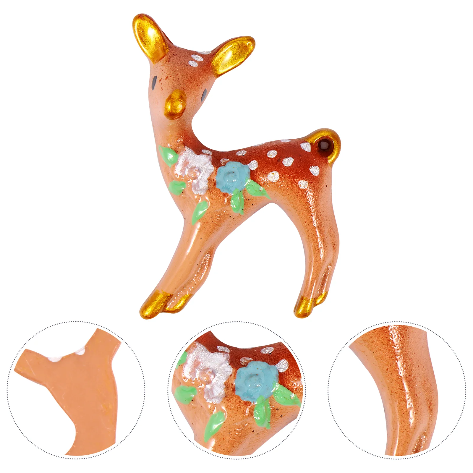 

Deer Sika Christmas Resin Miniature Decor Decoration Mini Statue Table Ornament Figurines Ornaments Elk Succulent Reindeer