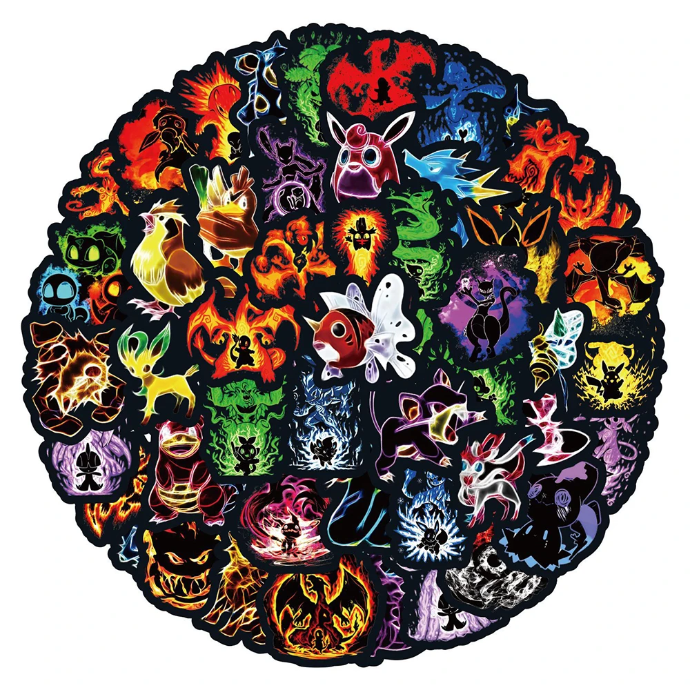 Наклейки неоновые цветочные для скейтборда ноутбука автомобиля гитары