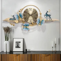 modern aesthetic wall clock bedroom metal unique creative living room wall watch fancy oriental art relojes decorating items