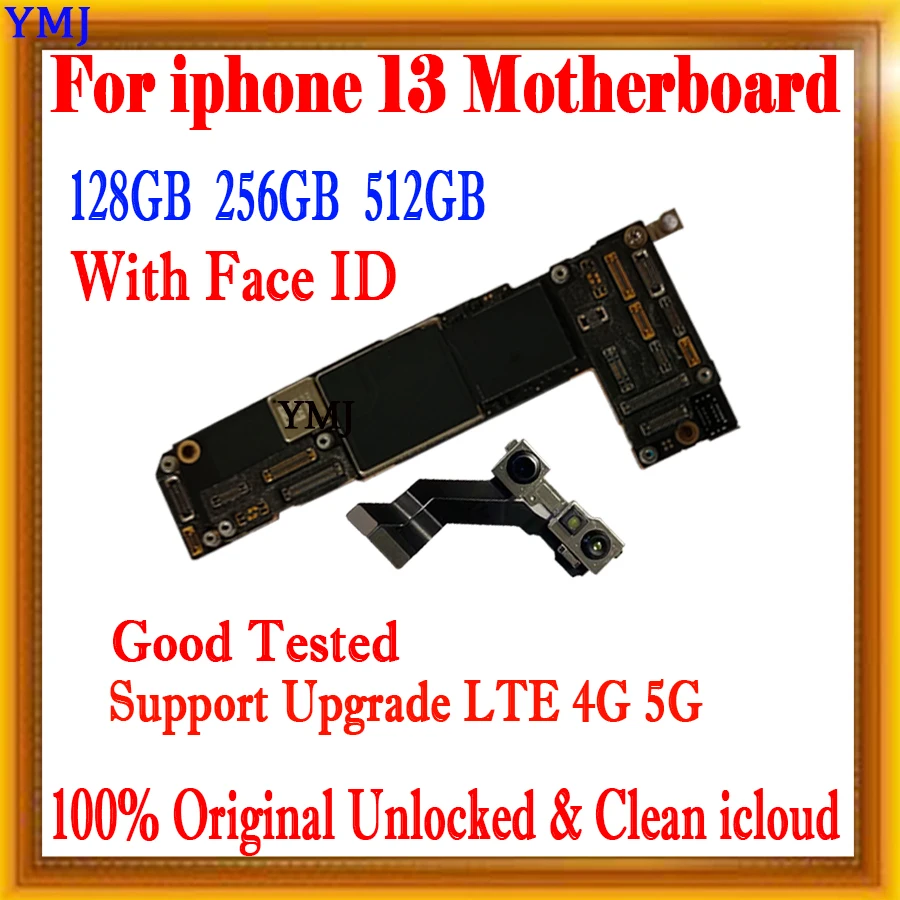 

Original For iPhone 13 Motherboard iCloud Unlocked Placa With Full Chips Mainboard Support Update tested Logic Board With FaceID