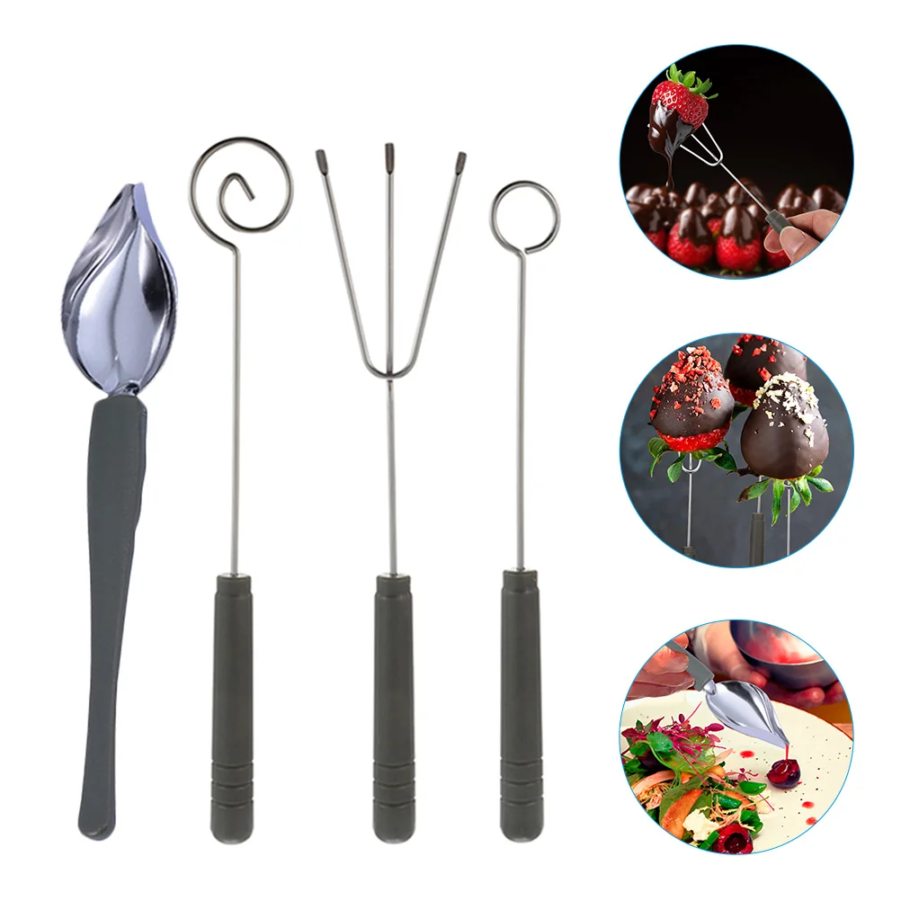 

1 Set Daily Use Chocolate Fondue Forks Chocolate Dipping Set Fondue Sticks Chocolate Dipping Tool for Home Kitchen Daily Bakery