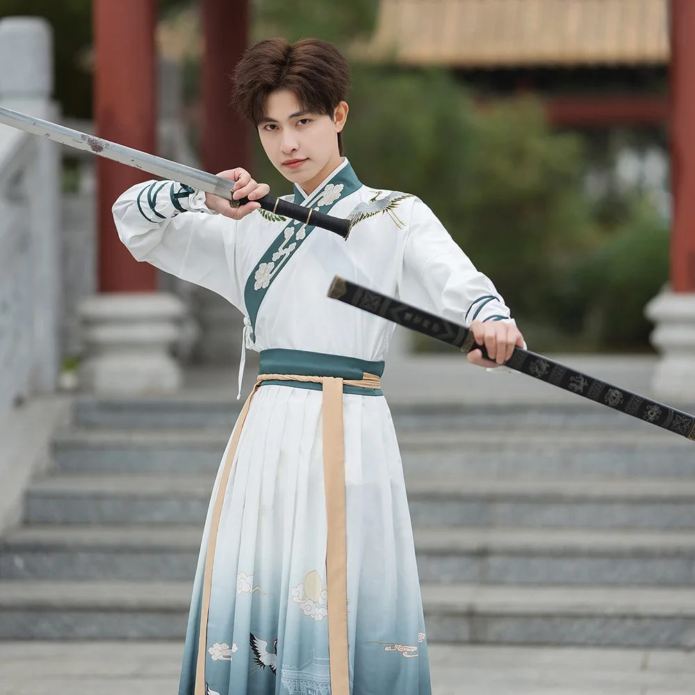 Большой размер 4XL мужская традиционная китайская одежда Hanfu для мужчин древние