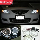 HochiTech для Mazda 3 mazda3 2002-07 ультра ярсветильник дневной свет DRL CCFL ангельские глазки комплект демонических глаз теплый белый кольцо гало автостайлинг