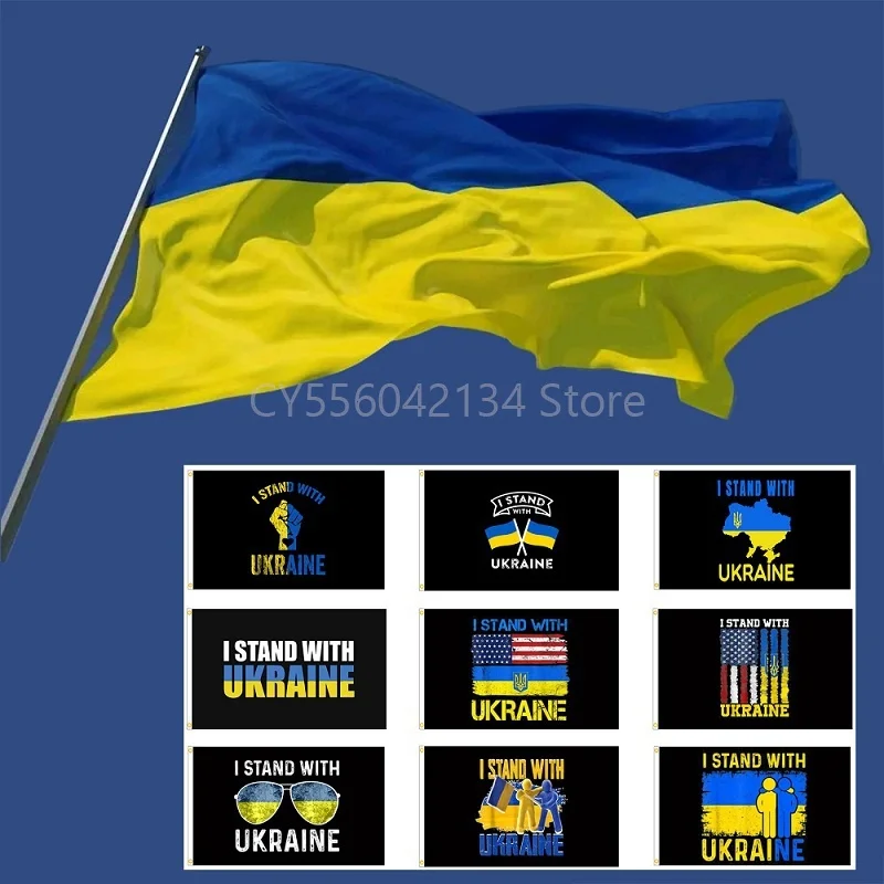

Ukraine Flag I STAND WITH UKRAINE Ukrainian Flag