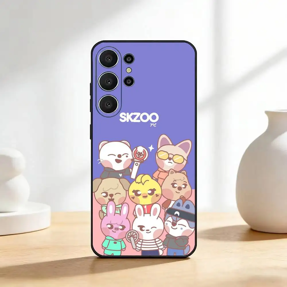 Фото Чехол для телефона S-Stray-Kids Skzoos Kpop Gift для Samsung S25, S24, S21, S22, S23, S30, Ultra, S20, Plus, Fe, Lite, Note, 10, черный. №2