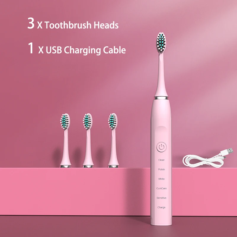 5 Modes Sonic Electric Toothbrush USB Charger Rechargeable IPX7 Waterproof Smart Timer Clean and whiten Teeth Ultrasonic Oral images - 6