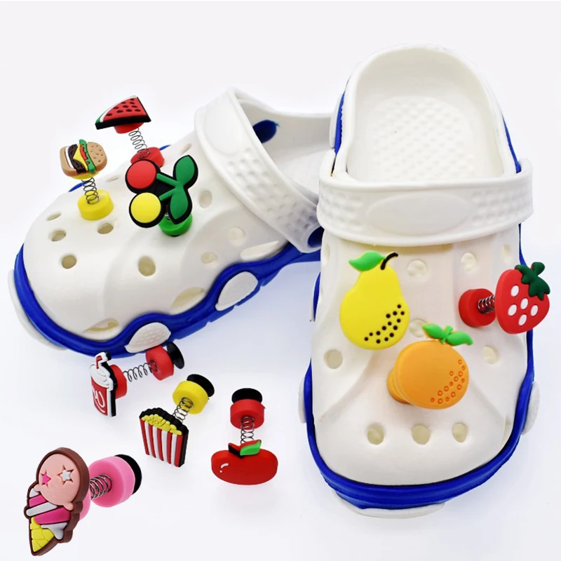 New Material Hole Shoes Shoes Charm Style Croc Charms Soft PVC Kids Gift Fashion Shoe Accessories Shoe Buckle Croc Spring Buckle