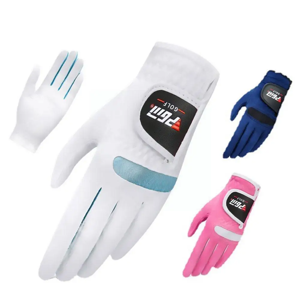 

1 Pair Golf Gloves Outdoor Sports Elastic Slip Breathable Women Cloth Gloves Golf Microfiber Pink Gloves Accessories Non-sl I7k9