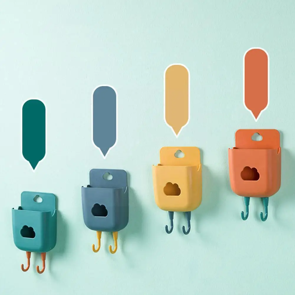 

Mobile Phone TV Air Conditioner Remote Control Storage Perforation-free Rack Storage Wall-mounted Wall Box Side M7E3