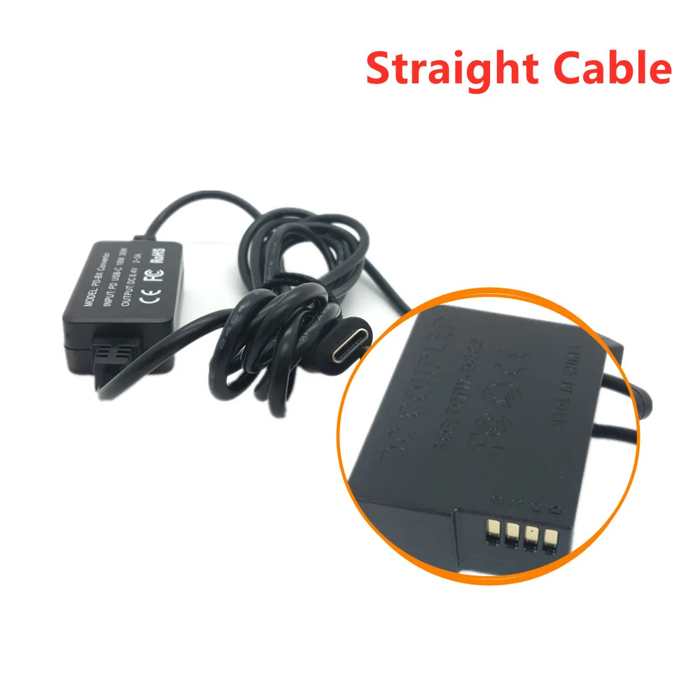 Аккумуляторная батарея DCC8 + кабель адаптера PD Type-C для Panasonic FZ200 FZ300 GH2 G5 G6 G7 GX8 Cam