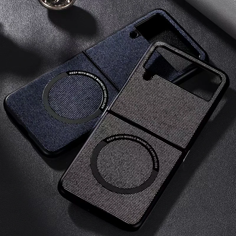 

Magsafe Magnetic Wireless Charging Cases for samsung galaxy flip 4 Leather Magnetic Shockproof Armor Cover