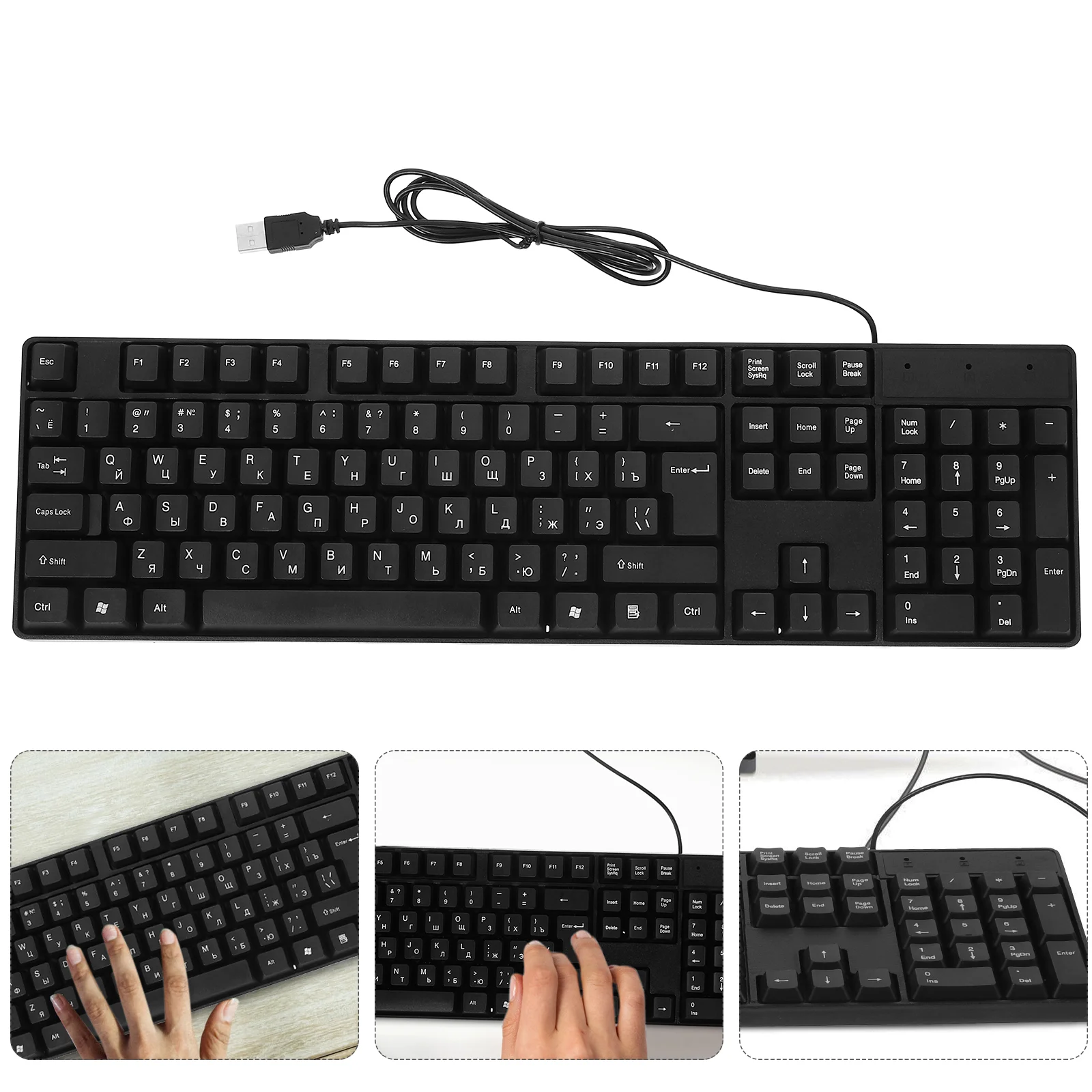 

Keyboard Modern Wired Mouse Computer Supply Silent Laptop Combination Quiet