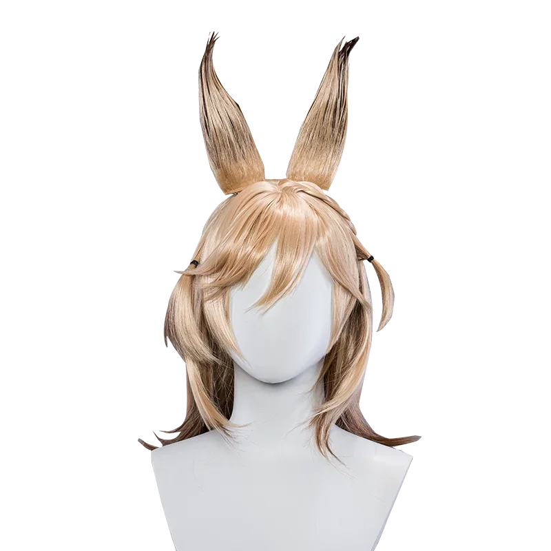 Парик для косплея Genshin Impact Kaveh PRE-SALEGame средние желтые волосы с ушками головной убор