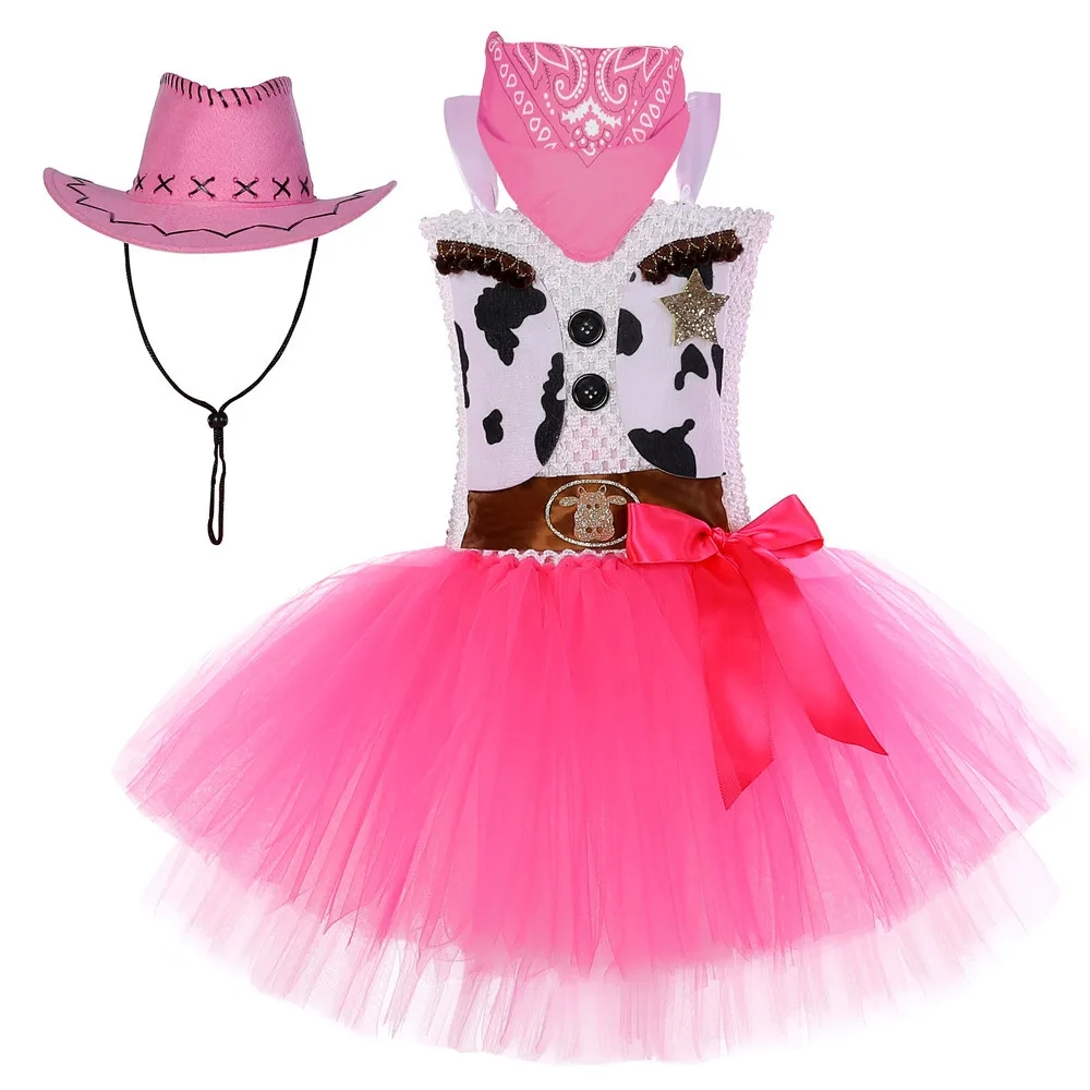 

Cross-Border Toy Story Hu Di Cake Dress Children's Festival Performance Stage Performance Skirt Costumes Get Cowboy Hat Free