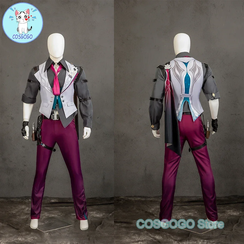 Костюм для косплея хонькай звезда рельс Галлахер парик брюки рубашка жилет