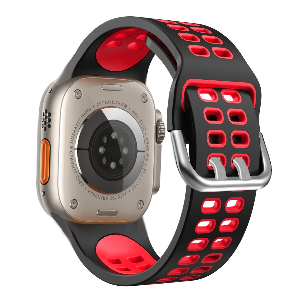 

Silicone Strap For Apple Watch Ultra Band 49mm 44mm 40mm 41mm 38mm 42mm 40mm Sport Band bracelet iWatch series 5 6 3 se 7 8 45mm