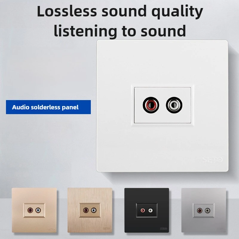 Тип 86 аудиопанель AV красно-белая аудиоразъем RCA без пайки аксессуары для