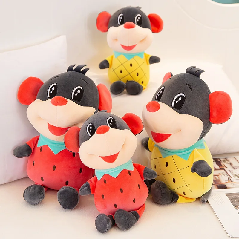 

25/45cm Funny Fruit Mouse Pillow Plush Toy Kawayi Animal Stuffed Plush Doll Home Decor for Kids Birthday Gifts